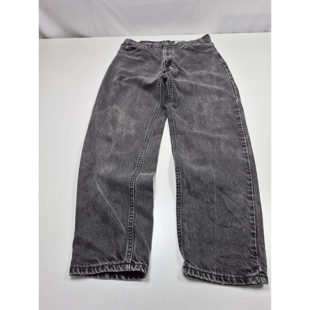 VTG Levis 550 Relaxed Fit Jeans Mens 33x30 Charcoal Black Tapered Leg USA 90s